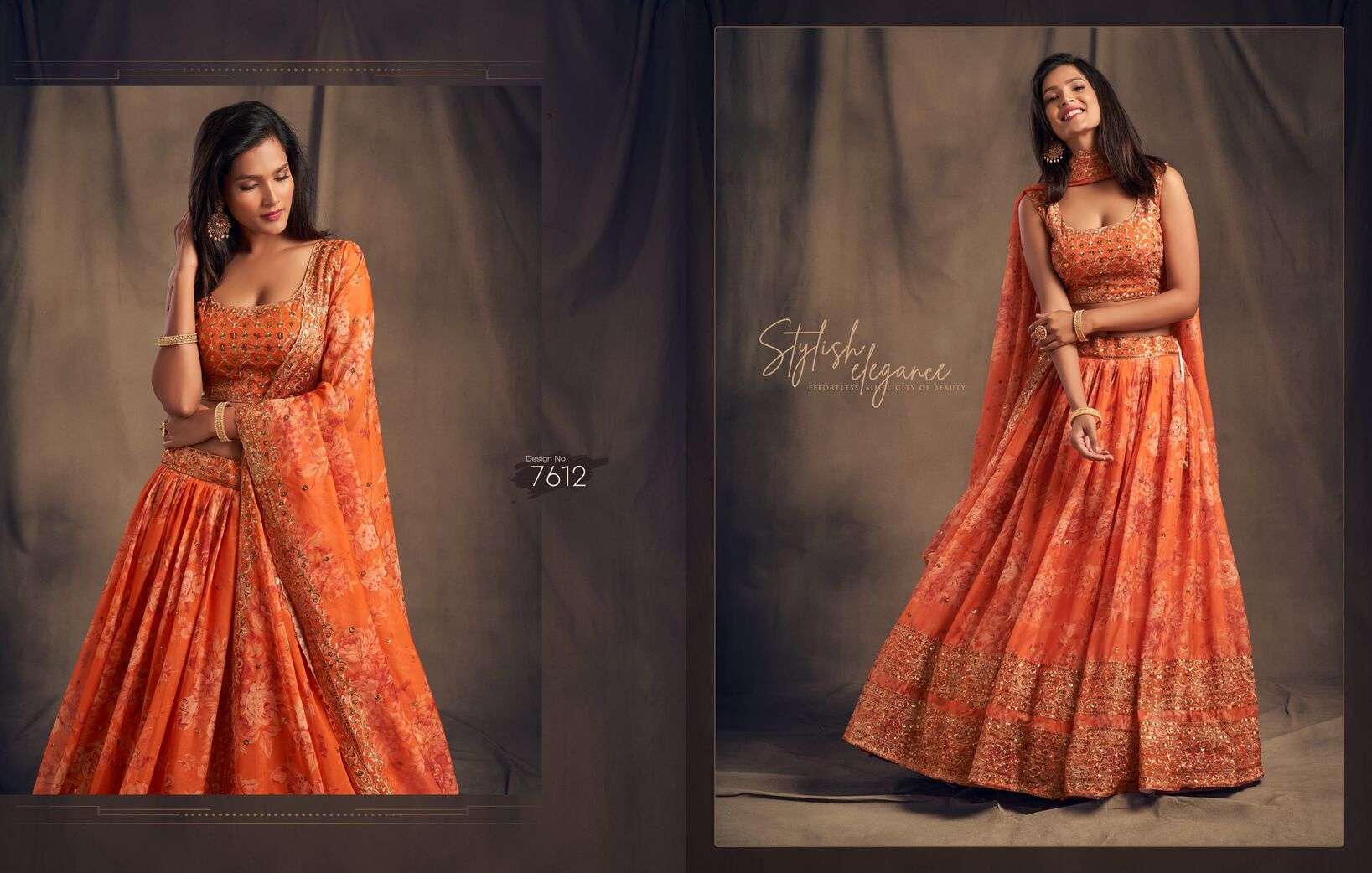 FLORAL VOL-2 BY ZEEL CLOTHING SEQUENCE ZARI EMBROIDERY WORK DESIGNER LEHENGA 