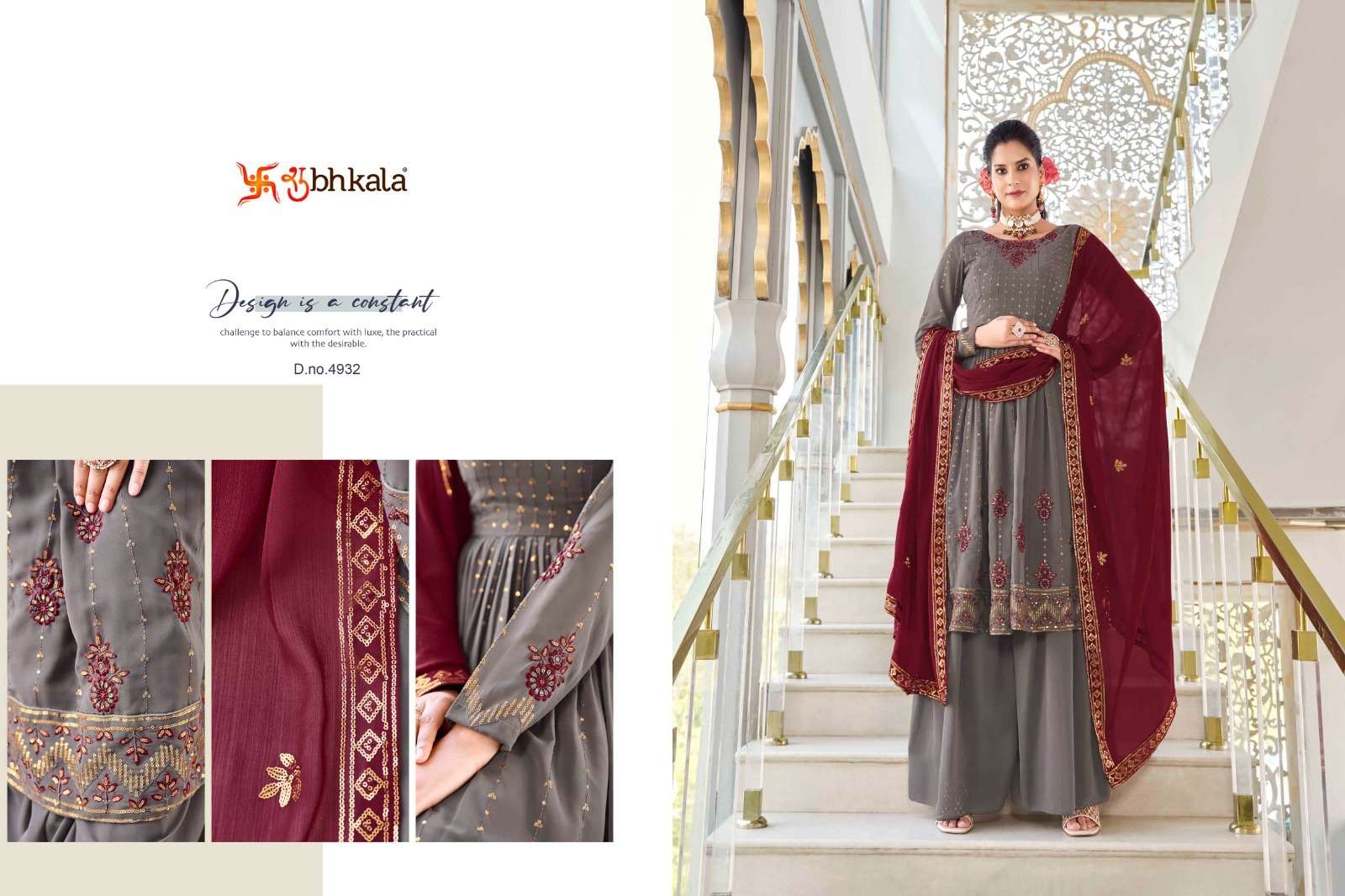 FLORY VOL-37 BY SHUBHKALA HEAVY EMBROIDERY KURTI PLAZO WITH DUPATTA 