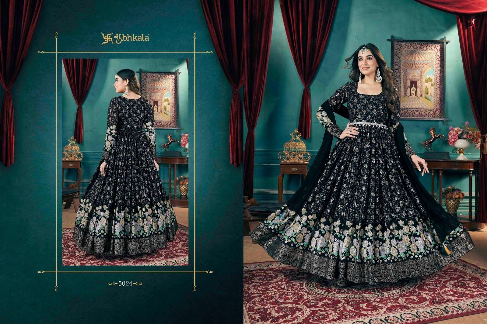 FLORY VOL-46 BY SHUBHKALA HEAVY EMBROIDERY BEAUTIFUL DESIGN ANARKALI WITH DUPATTA 