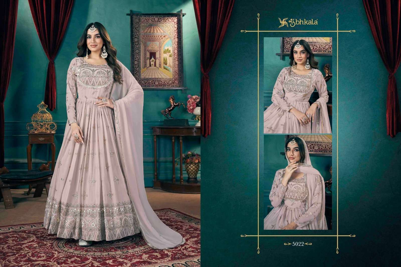 FLORY VOL-46 BY SHUBHKALA HEAVY EMBROIDERY BEAUTIFUL DESIGN ANARKALI WITH DUPATTA 