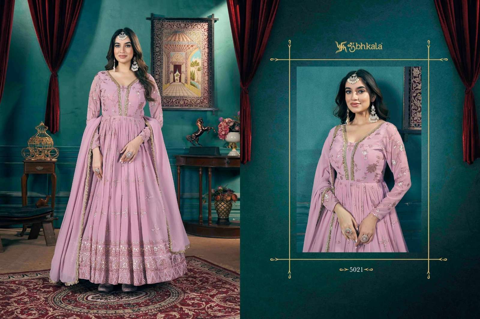 FLORY VOL-46 BY SHUBHKALA HEAVY EMBROIDERY BEAUTIFUL DESIGN ANARKALI WITH DUPATTA 