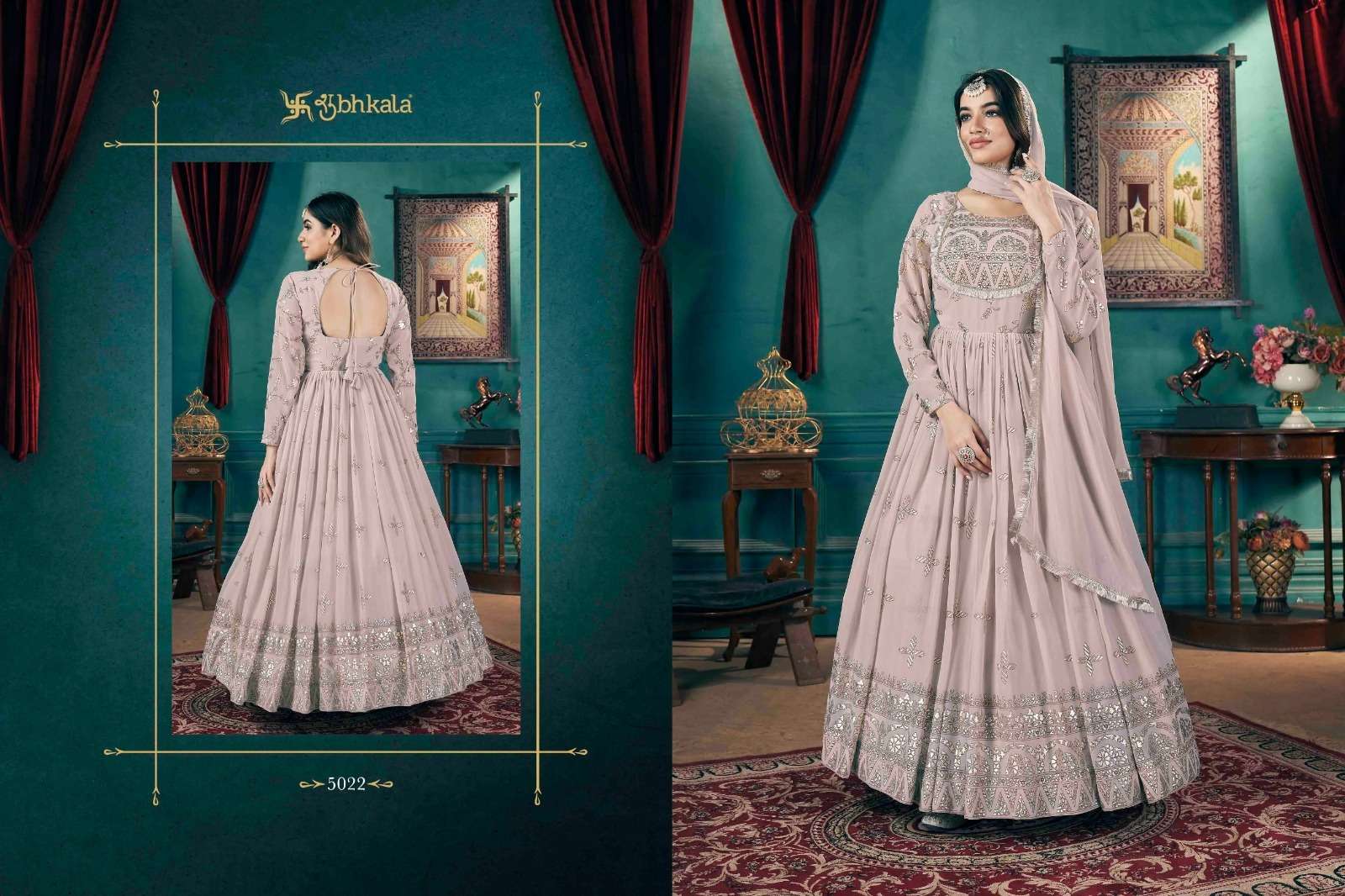 FLORY VOL-46 BY SHUBHKALA HEAVY EMBROIDERY BEAUTIFUL DESIGN ANARKALI WITH DUPATTA 