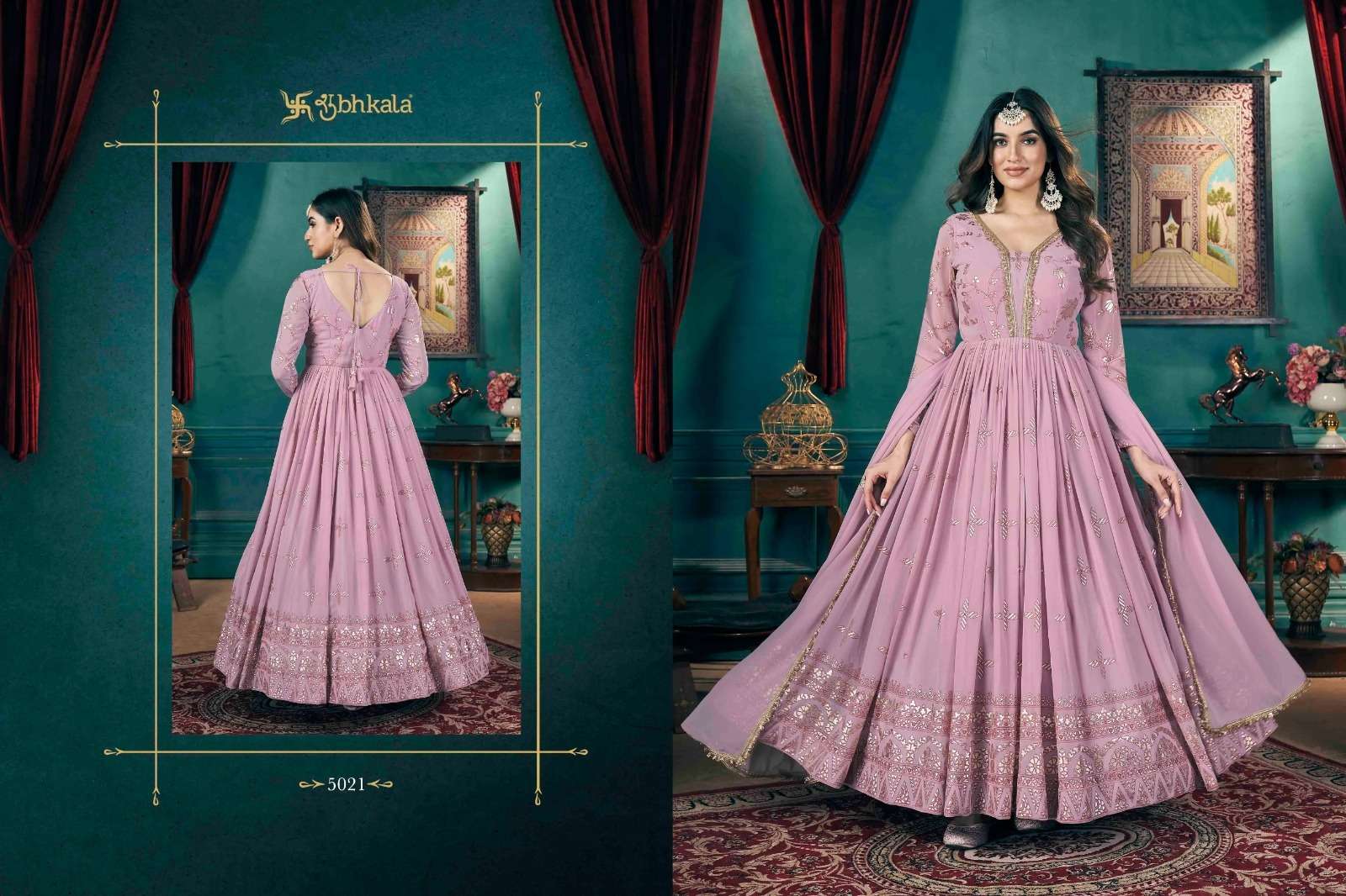 FLORY VOL-46 BY SHUBHKALA HEAVY EMBROIDERY BEAUTIFUL DESIGN ANARKALI WITH DUPATTA 