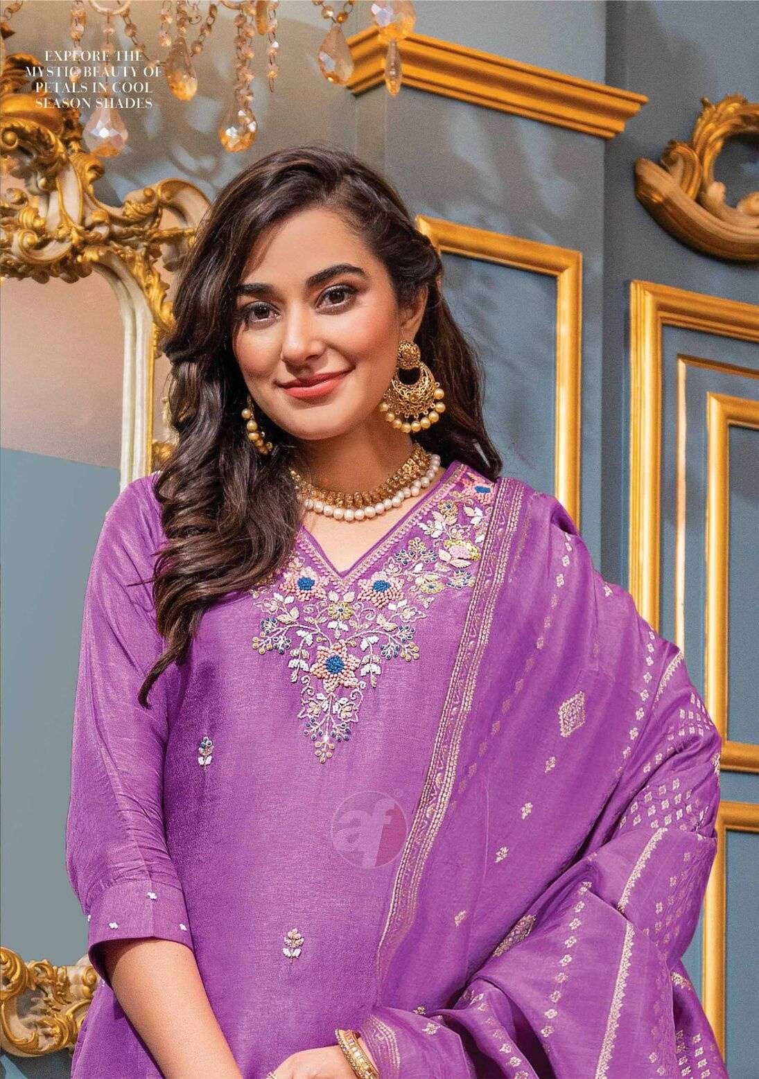 GHUNGHAT VOL-10 DESIGN NO- 3532 BY ANJU FABRICS PURE DOLA SILK KURTI PANT WITH JACQUARD DUPATTA 