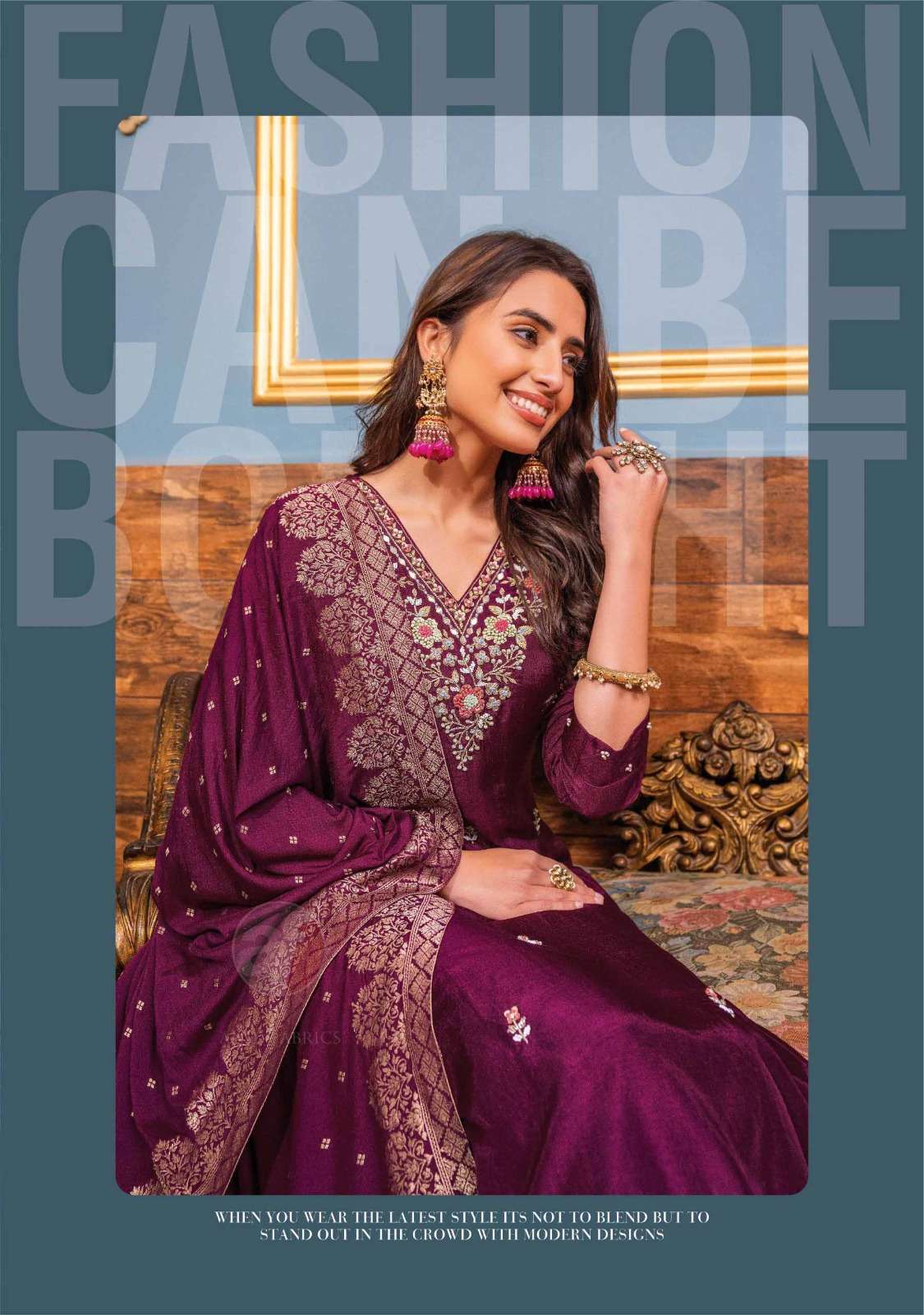 GHUNGHAT VOL-10 DESIGN NO- 3534 BY ANJU FABRICS PURE DOLA SILK KURTI PANT WITH JACQUARD DUPATTA 