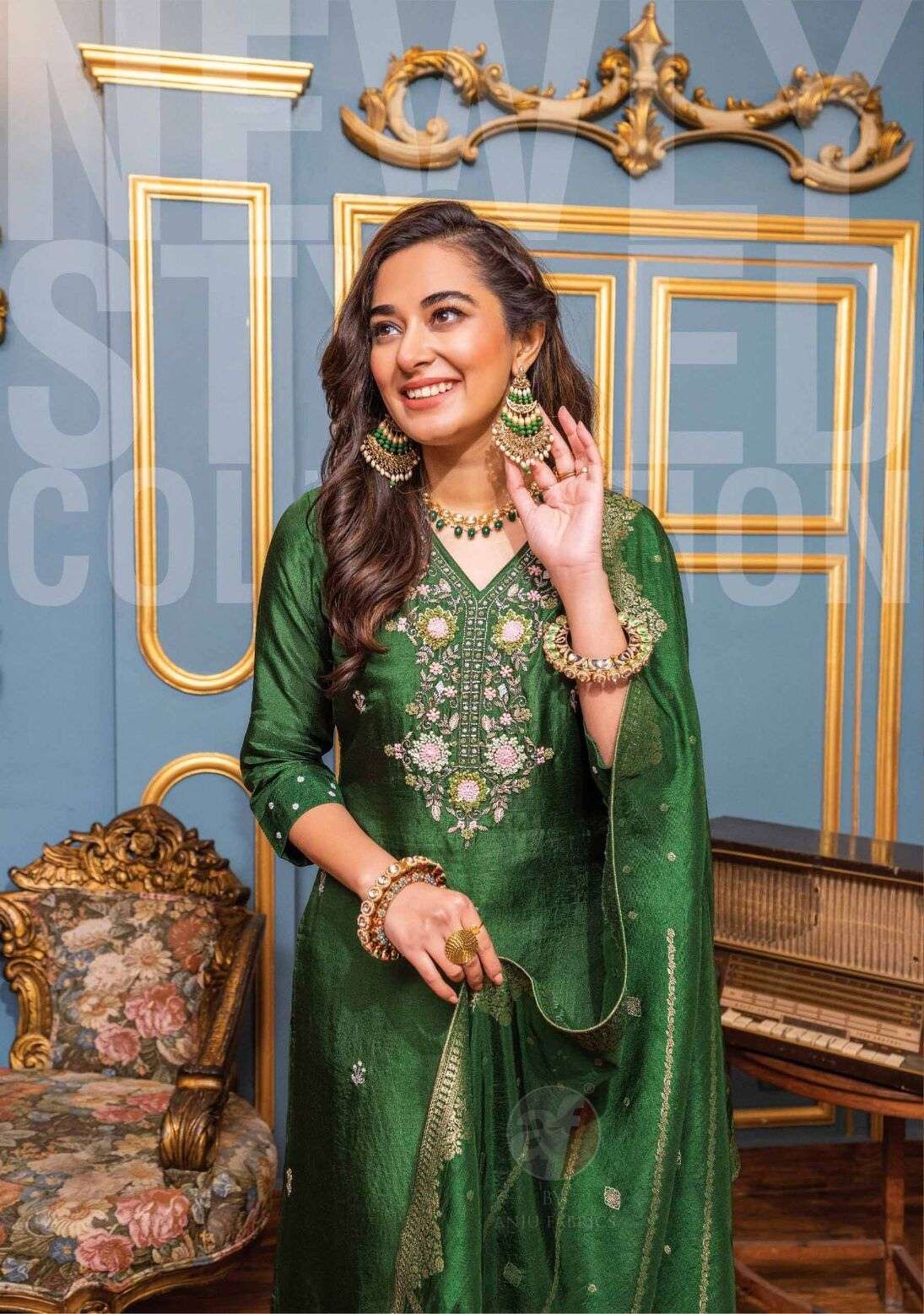 GHUNGHAT VOL-10 DESIGN NO- 3535 BY ANJU FABRICS PURE DOLA SILK KURTI PANT WITH JACQUARD DUPATTA 