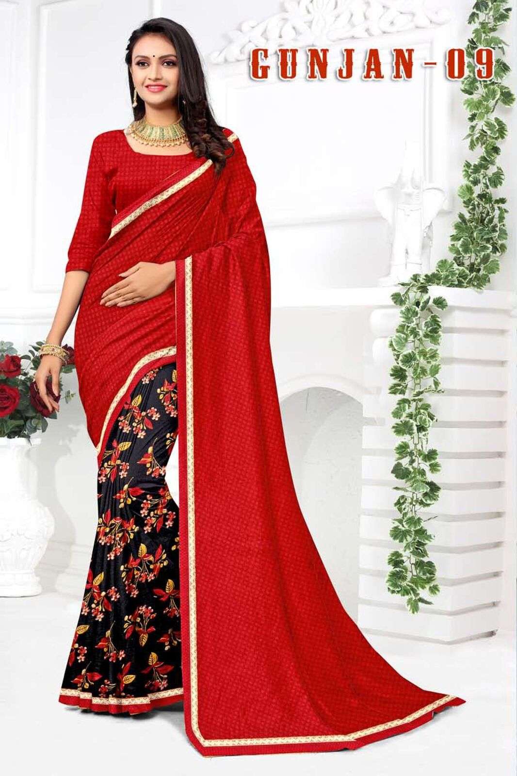 GUNJAN BY TEXOFAB RANIAL FABRIC CASUAL WEAR PRINTED SAREES