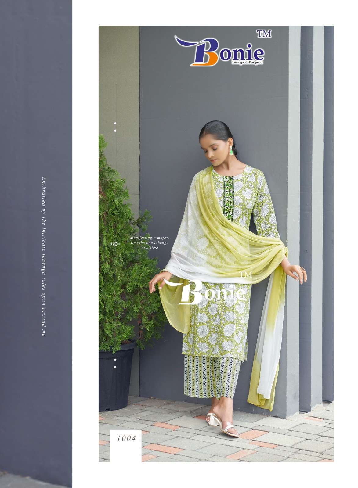 GUZARISH BY BONIE RAYON FABRIC 3 PIECE KURTI PLAZO WITH DUPATTA 