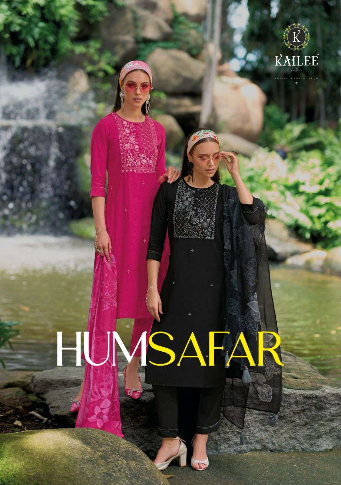 HUMSAFAR BY KAILEE FASHION PURE VISCOSE ACCESSORY WORK KURTI PANT WITH DUPATTA 