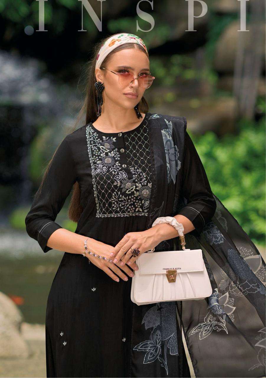 HUMSAFAR BY KAILEE FASHION PURE VISCOSE ACCESSORY WORK KURTI PANT WITH DUPATTA 