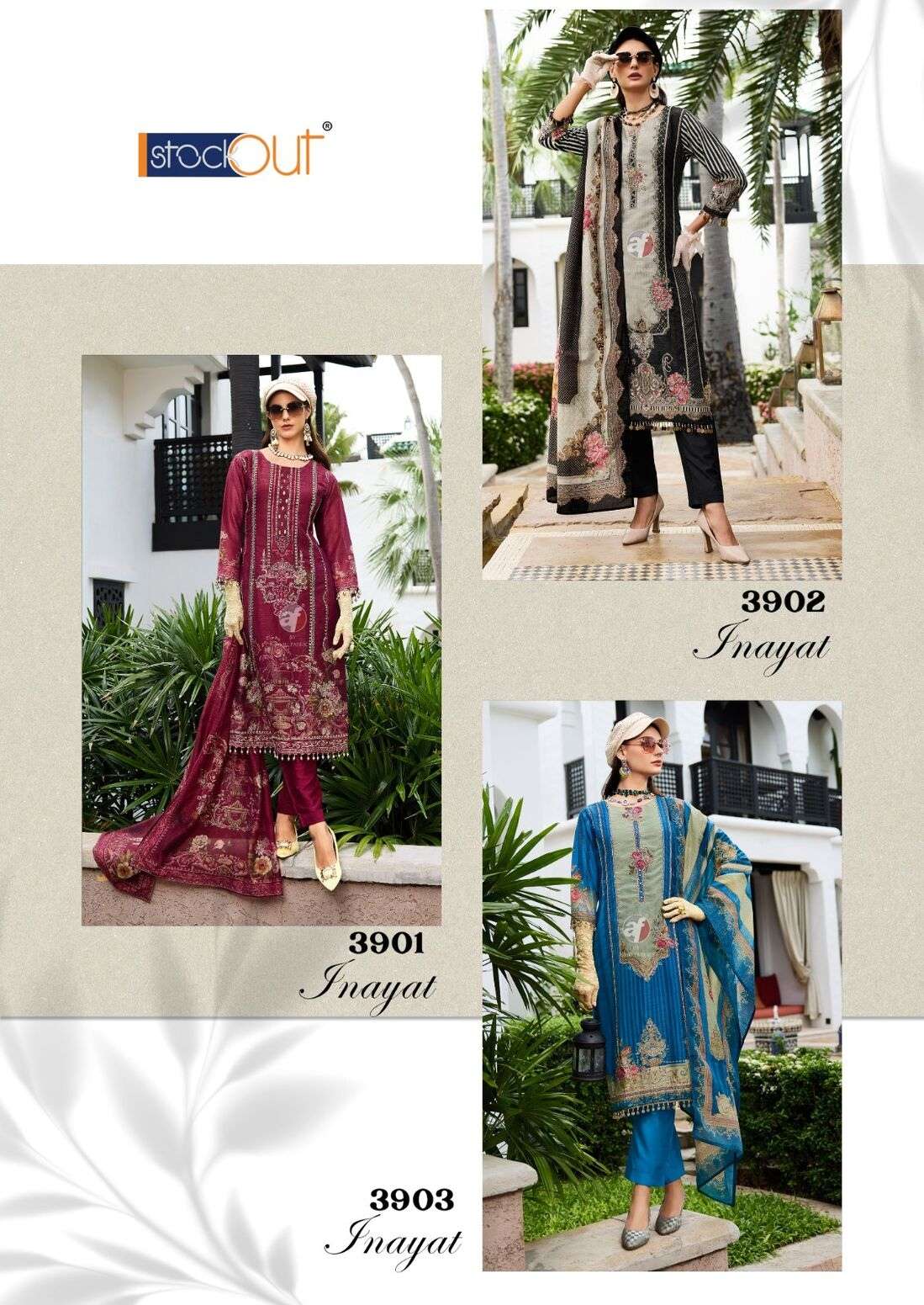 INAYAT BY ANJU FABRICS TISSUE SHIMMER DIGITAL PRINT PURE HANDWORK BEAUTIFUL SHELL KURTI PANT WITH DUPATTA 