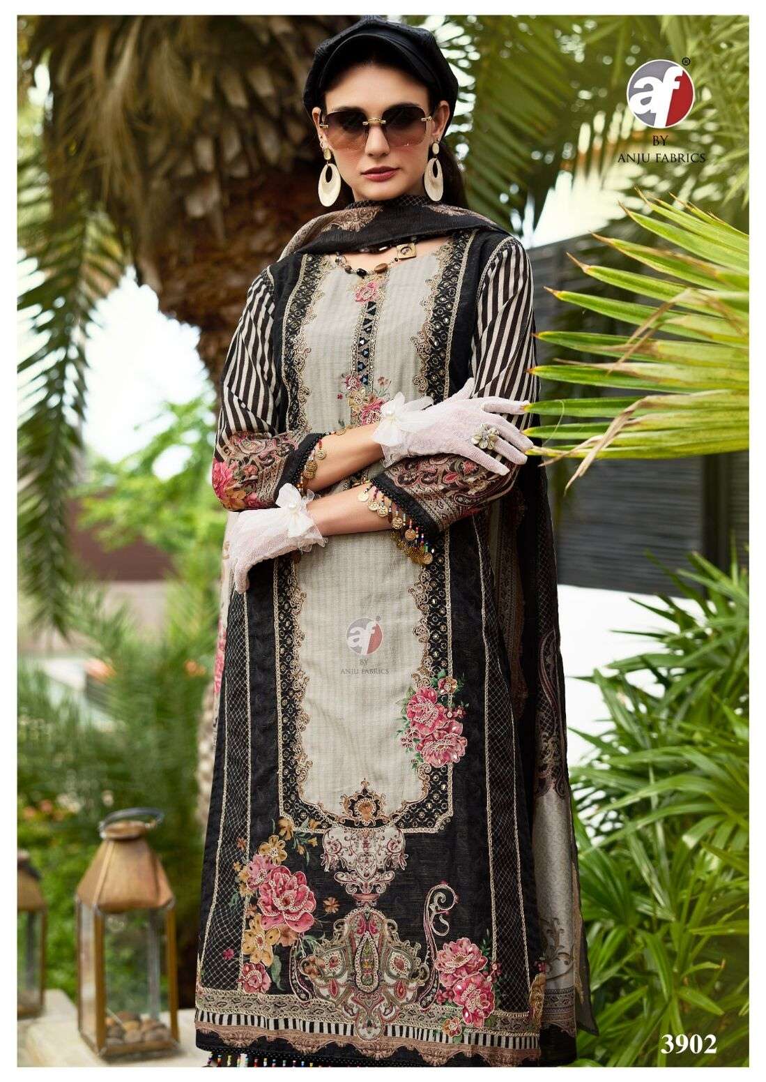 INAYAT BY ANJU FABRICS TISSUE SHIMMER DIGITAL PRINT PURE HANDWORK BEAUTIFUL SHELL KURTI PANT WITH DUPATTA 