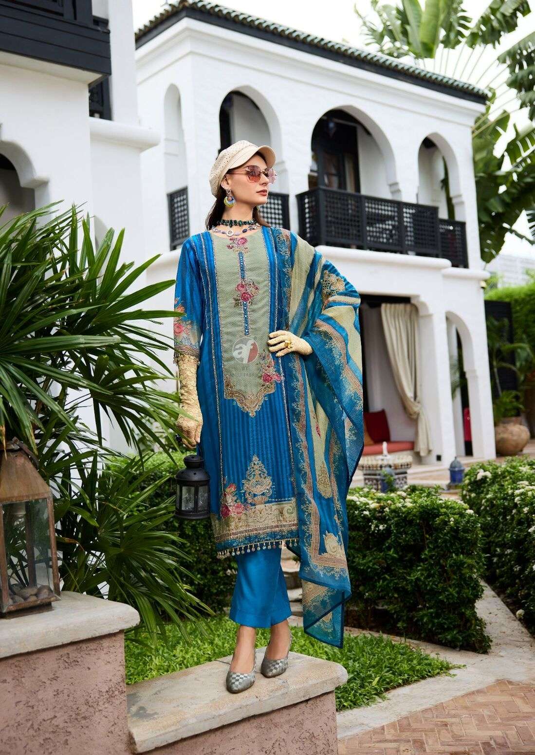 INAYAT BY ANJU FABRICS TISSUE SHIMMER DIGITAL PRINT PURE HANDWORK BEAUTIFUL SHELL KURTI PANT WITH DUPATTA 