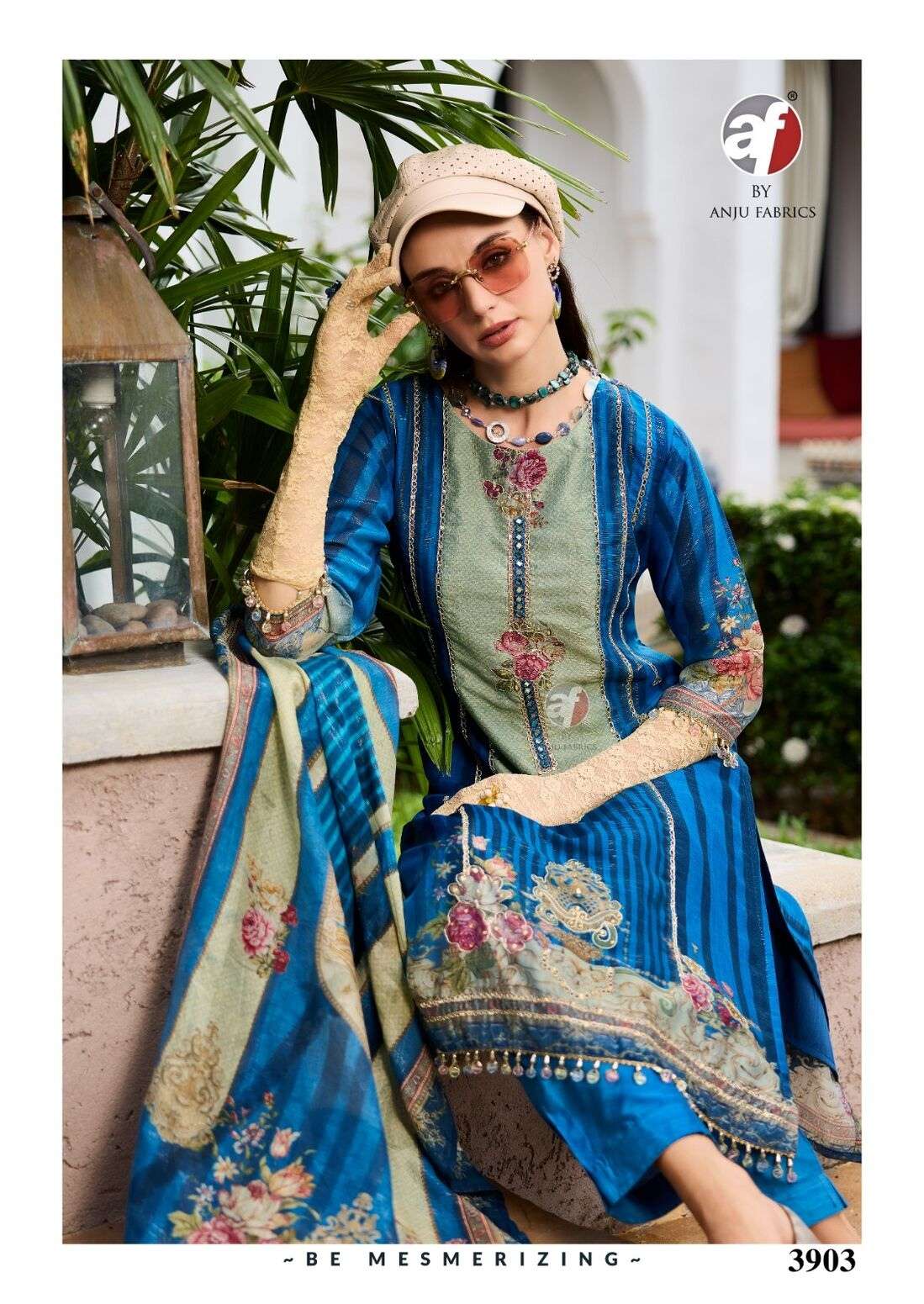 INAYAT BY ANJU FABRICS TISSUE SHIMMER DIGITAL PRINT PURE HANDWORK BEAUTIFUL SHELL KURTI PANT WITH DUPATTA 