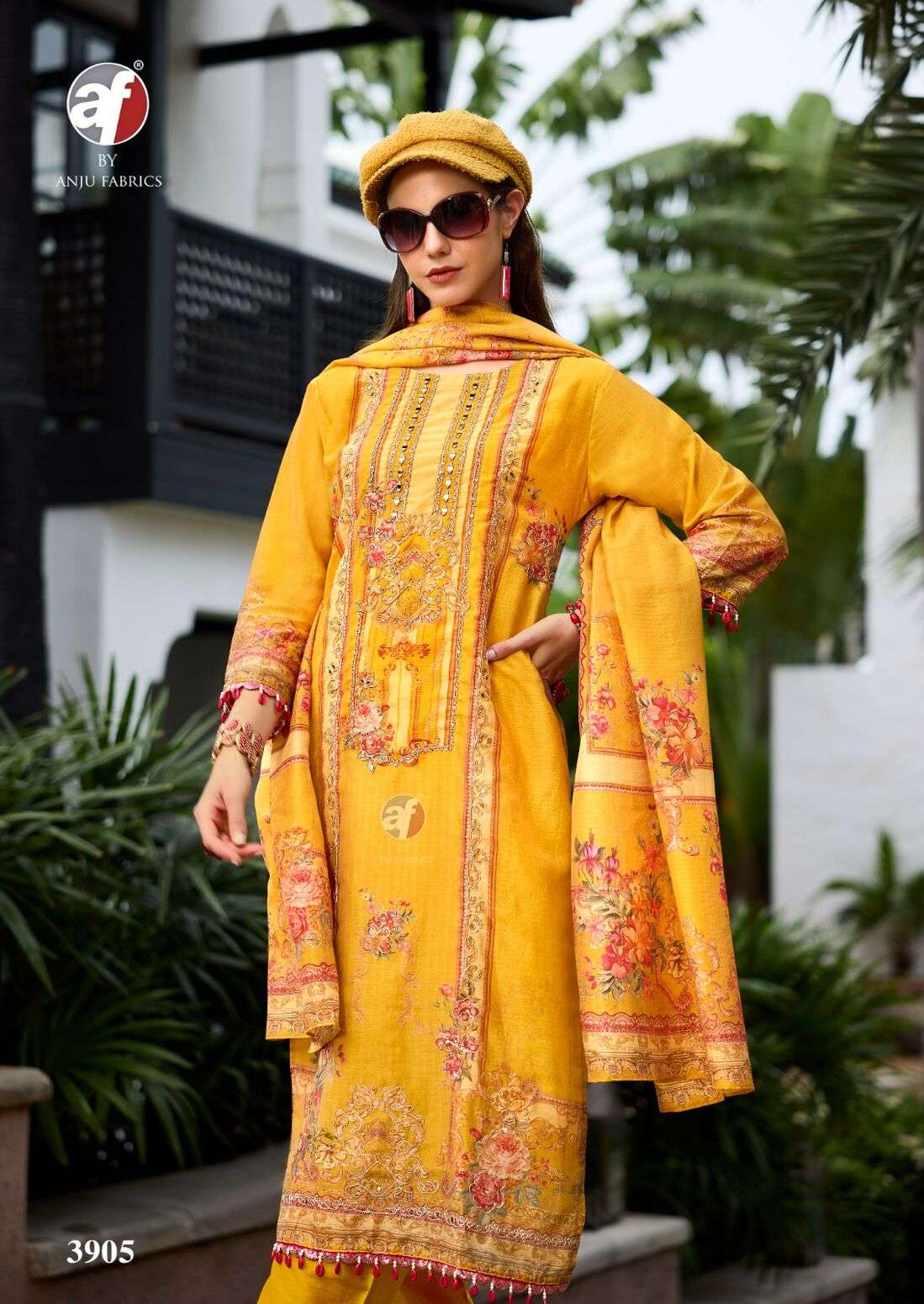 INAYAT BY ANJU FABRICS TISSUE SHIMMER DIGITAL PRINT PURE HANDWORK BEAUTIFUL SHELL KURTI PANT WITH DUPATTA 