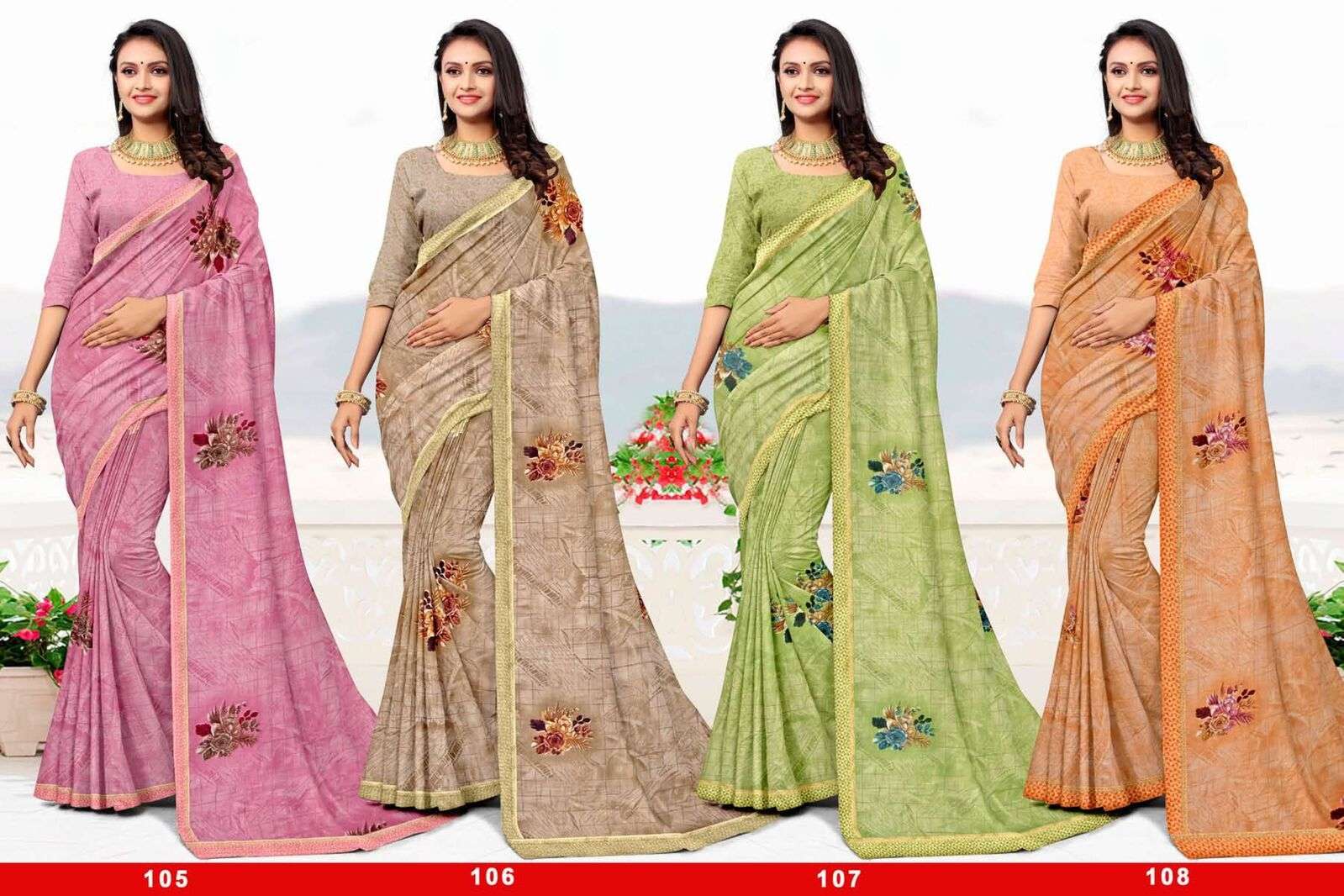 JHANAVI BY TEXOFAB CLASSY RANIAL FABRIC PRINTED SAREES FOR CASUAL OCCASIONS