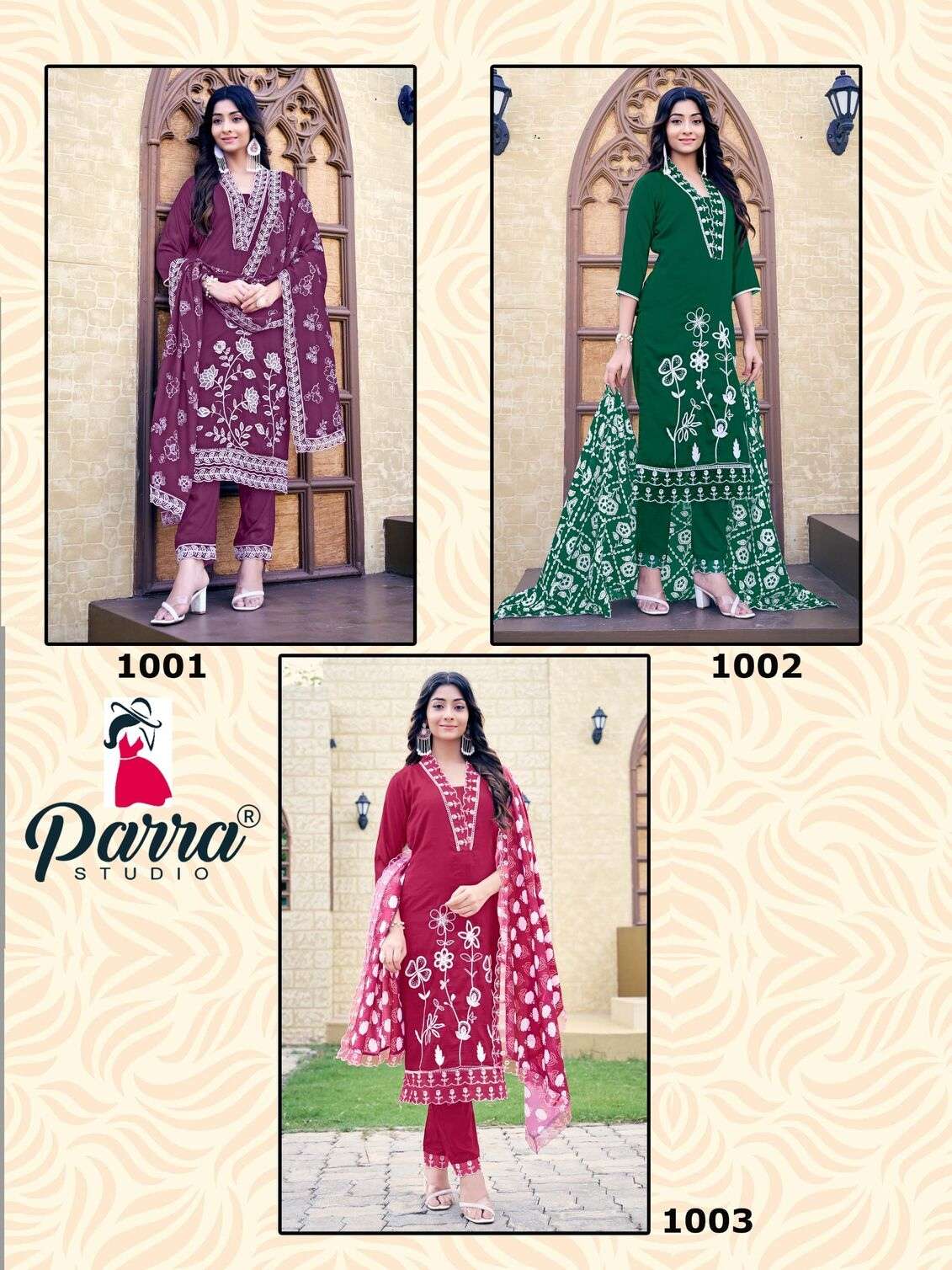 KAJAL BY PARRA STUDIO 3 PCS PARAMPARA SILK WITH INNER & EMBROIDERY CODDING WORK 