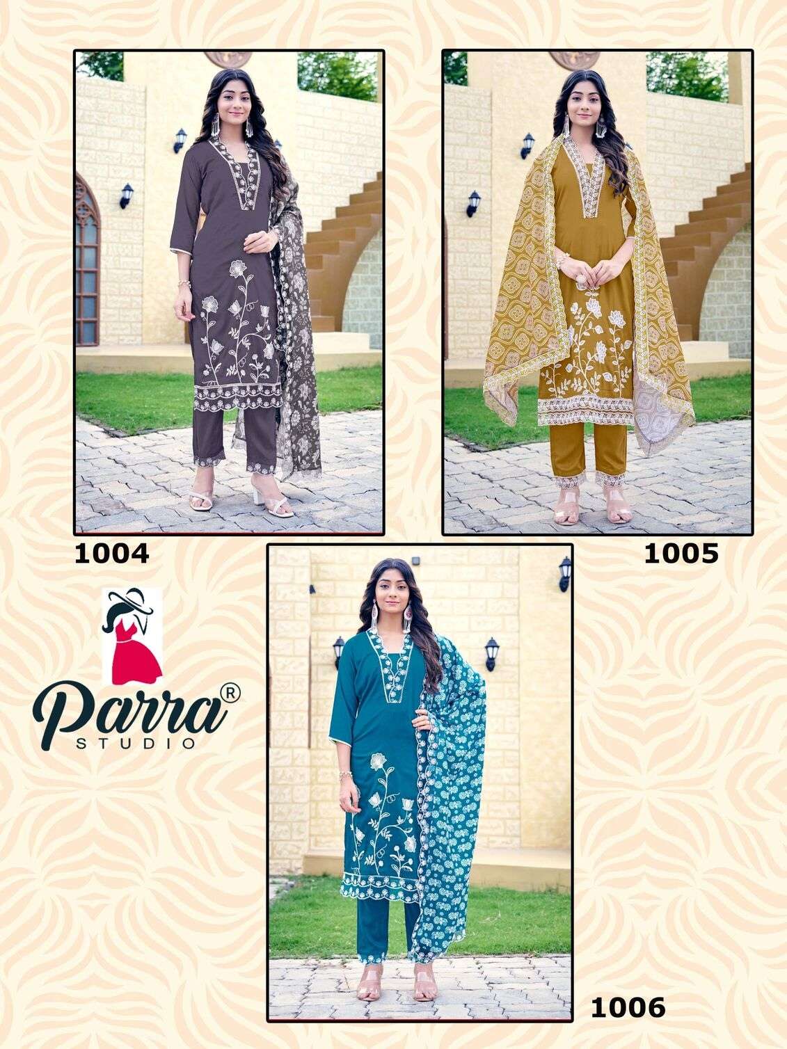 KAJAL BY PARRA STUDIO 3 PCS PARAMPARA SILK WITH INNER & EMBROIDERY CODDING WORK 
