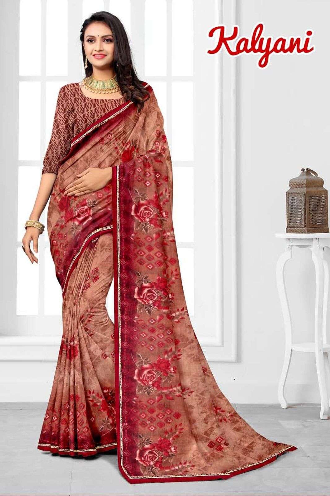 KALYANI BY TEXOFAB SEMI WEIGHTLESS CASUAL WEAR PRINTED SAREES