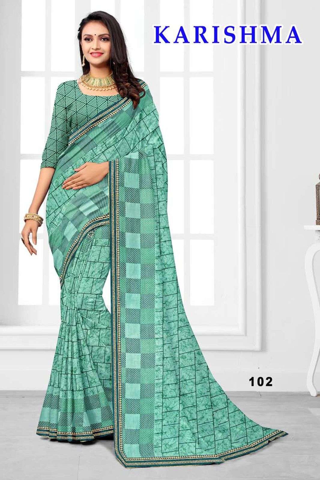 KARISHMA BY TEXOFAB CASUAL WEAR RANIAL FABRIC PRINTED SAREES