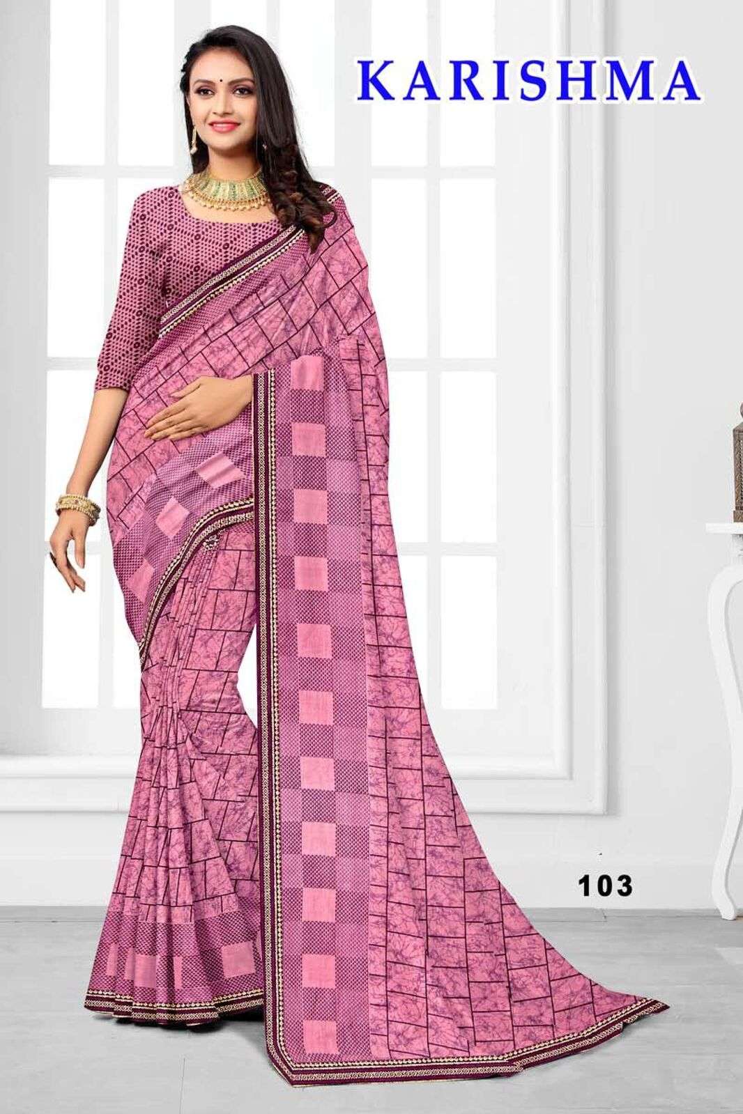 KARISHMA BY TEXOFAB CASUAL WEAR RANIAL FABRIC PRINTED SAREES