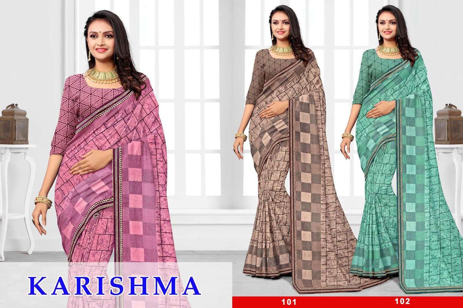 KARISHMA BY TEXOFAB CASUAL WEAR RANIAL FABRIC PRINTED SAREES