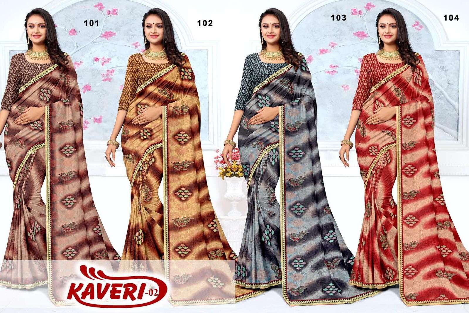 KAVERI BY TEXOFAB WEIGHTLESS STYLISH CASUAL WEAR PRINTED SAREES