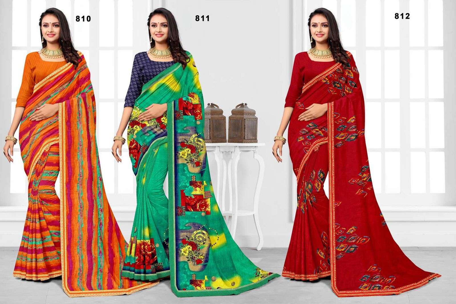 MAHIMA BY TEXOFAB CLASSIC RANIAL FABRIC PRINTED SAREES FOR EVERYDAY ELEGANCE.