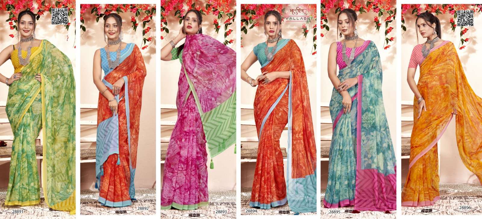 MANASVI VOL-10 BY VALLABHI REGULAR WEAR GEORGETTE FABRIC SAREES 