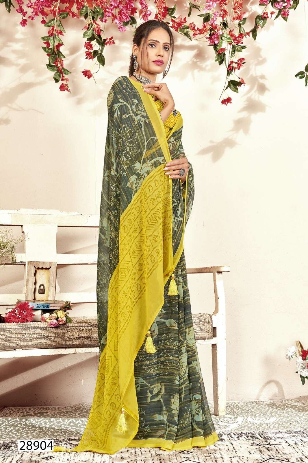 MANASVI VOL-6 BY VALLABHI GEORGETTE FABRIC PRINTED CASUAL WEAR SAREES 