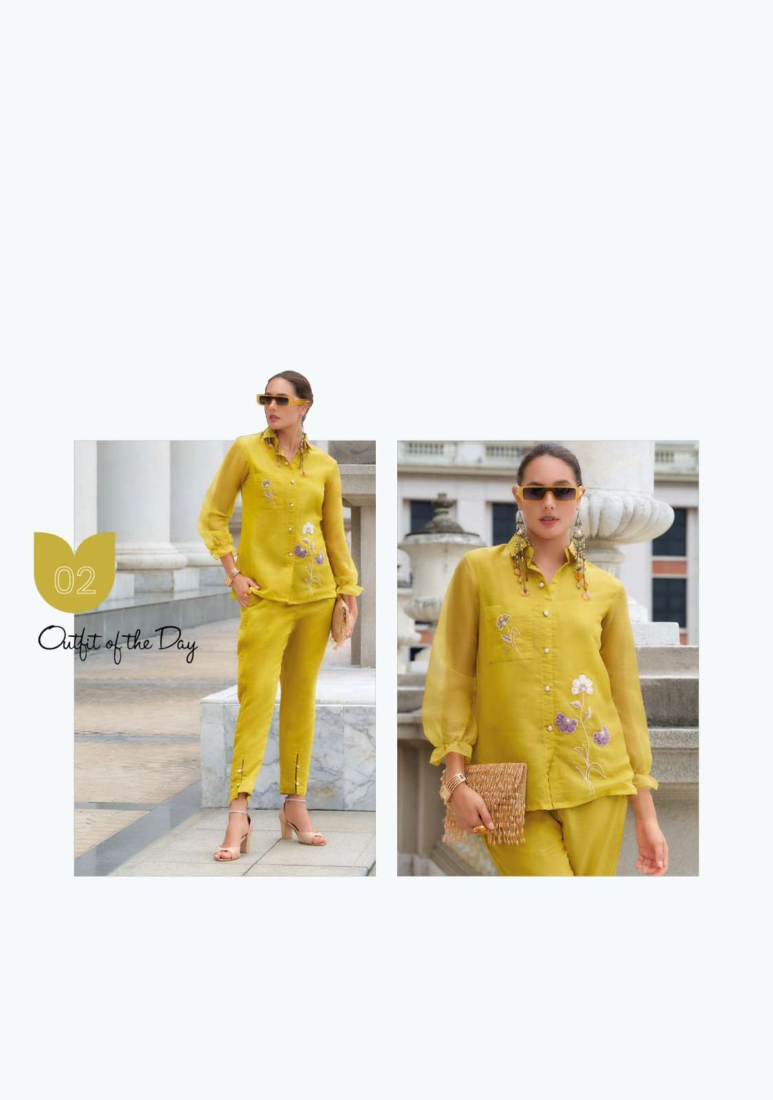 MARBLES VOL-5 DESIGN NO- 202 BY LADY LEELA VISCOSE ORGANZA FABRIC PURE HANDWORK STYLISH CO-ORD SET WITH DESIGNER PANT  