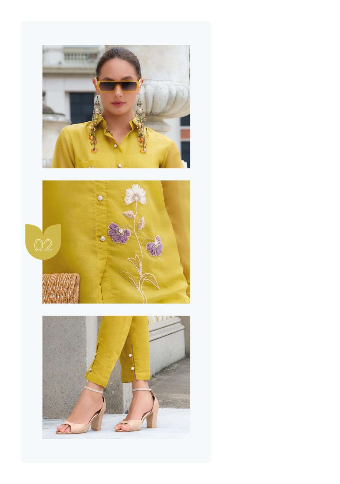 MARBLES VOL-5 DESIGN NO- 202 BY LADY LEELA VISCOSE ORGANZA FABRIC PURE HANDWORK STYLISH CO-ORD SET WITH DESIGNER PANT  