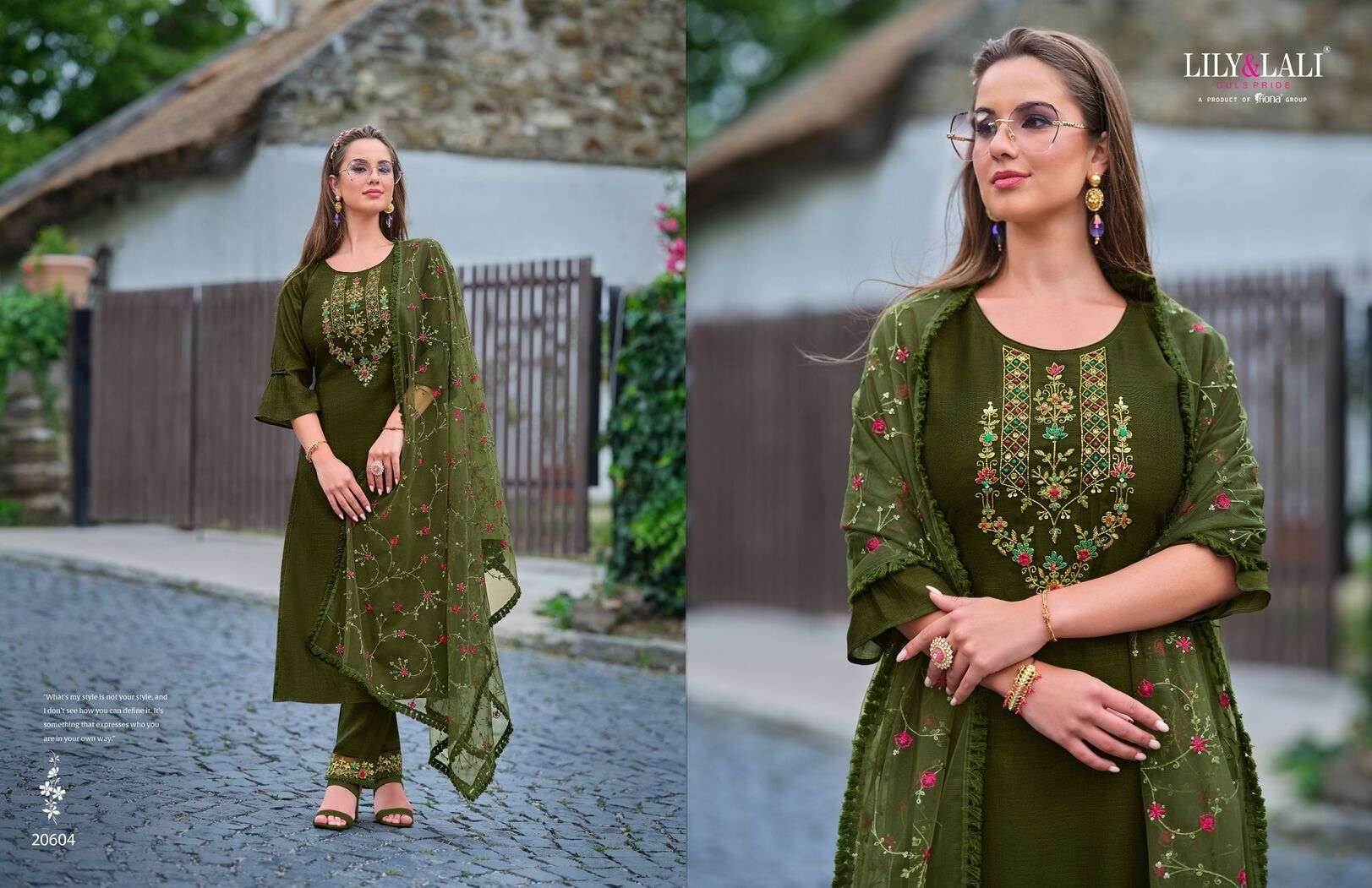 MARIA VOL-9 BY LILY & LALI VICHITRA SILK HEAVY EMBROIDERY HANDWORK KURTI PANT DUPATTA WITH POCKET 