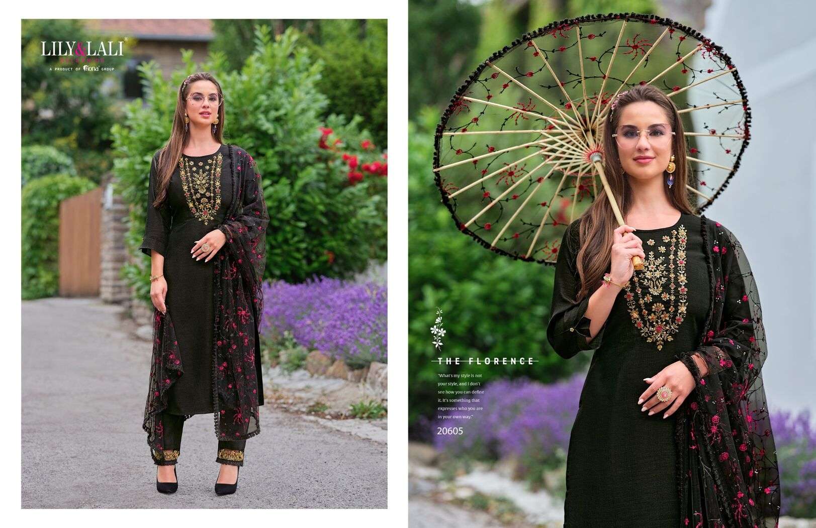 MARIA VOL-9 BY LILY & LALI VICHITRA SILK HEAVY EMBROIDERY HANDWORK KURTI PANT DUPATTA WITH POCKET 