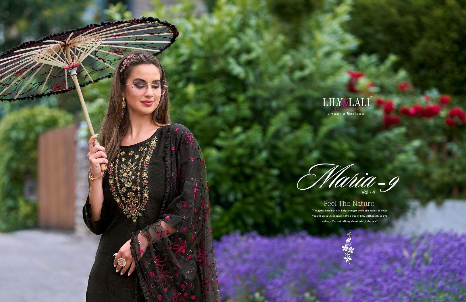 MARIA VOL-9 BY LILY & LALI VICHITRA SILK HEAVY EMBROIDERY HANDWORK KURTI PANT DUPATTA WITH POCKET 