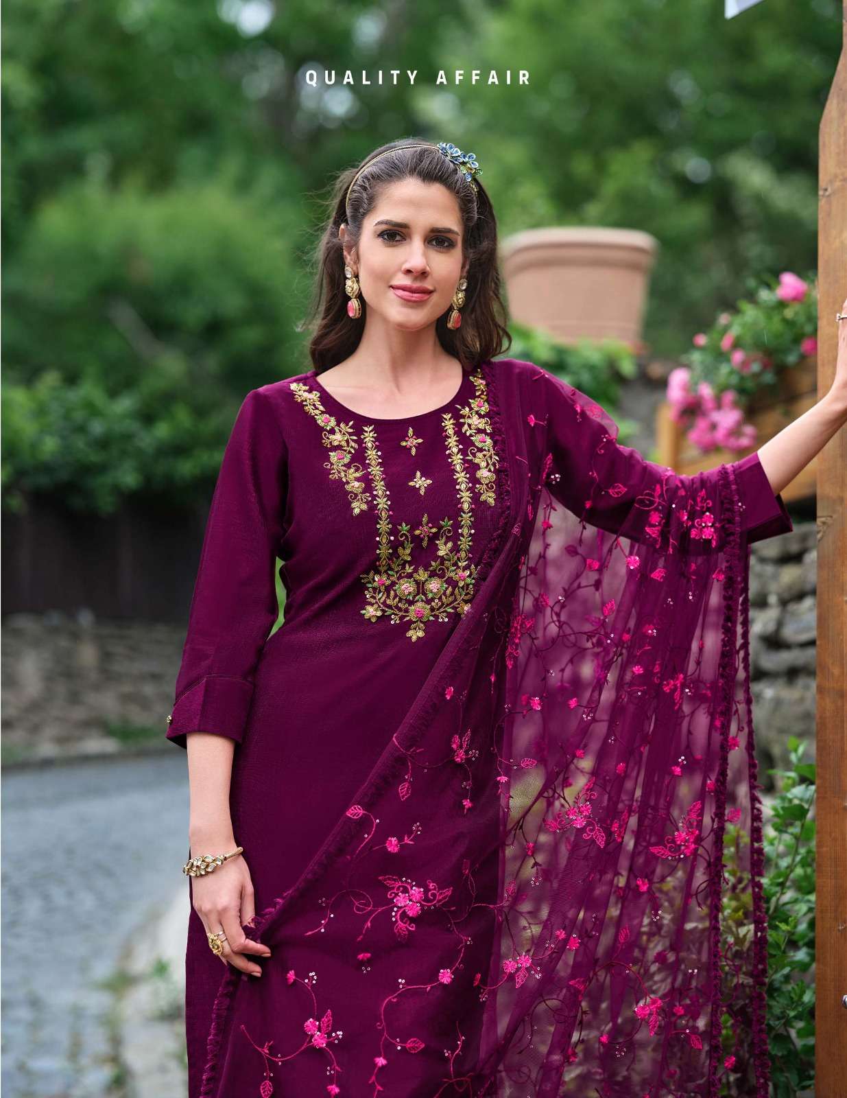 MARIA VOL-9 DESIGN NO-20602 BY LILY & LALI VICHITRA SILK HEAVY EMBROIDERY HANDWORK KURTI PANT DUPATTA WITH POCKET  