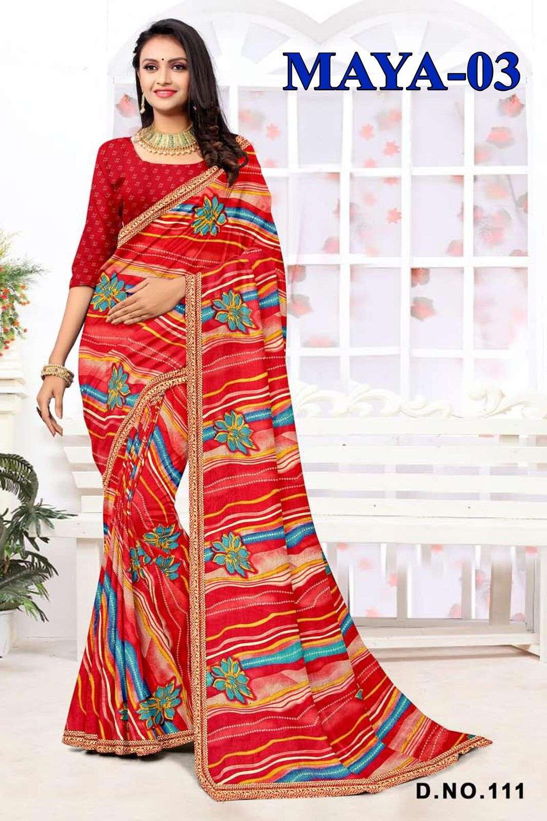 MAYA BY TEXOFAB STYLISH RANIAL FABRIC FOR EVERYDAY ELEGANCE SAREES