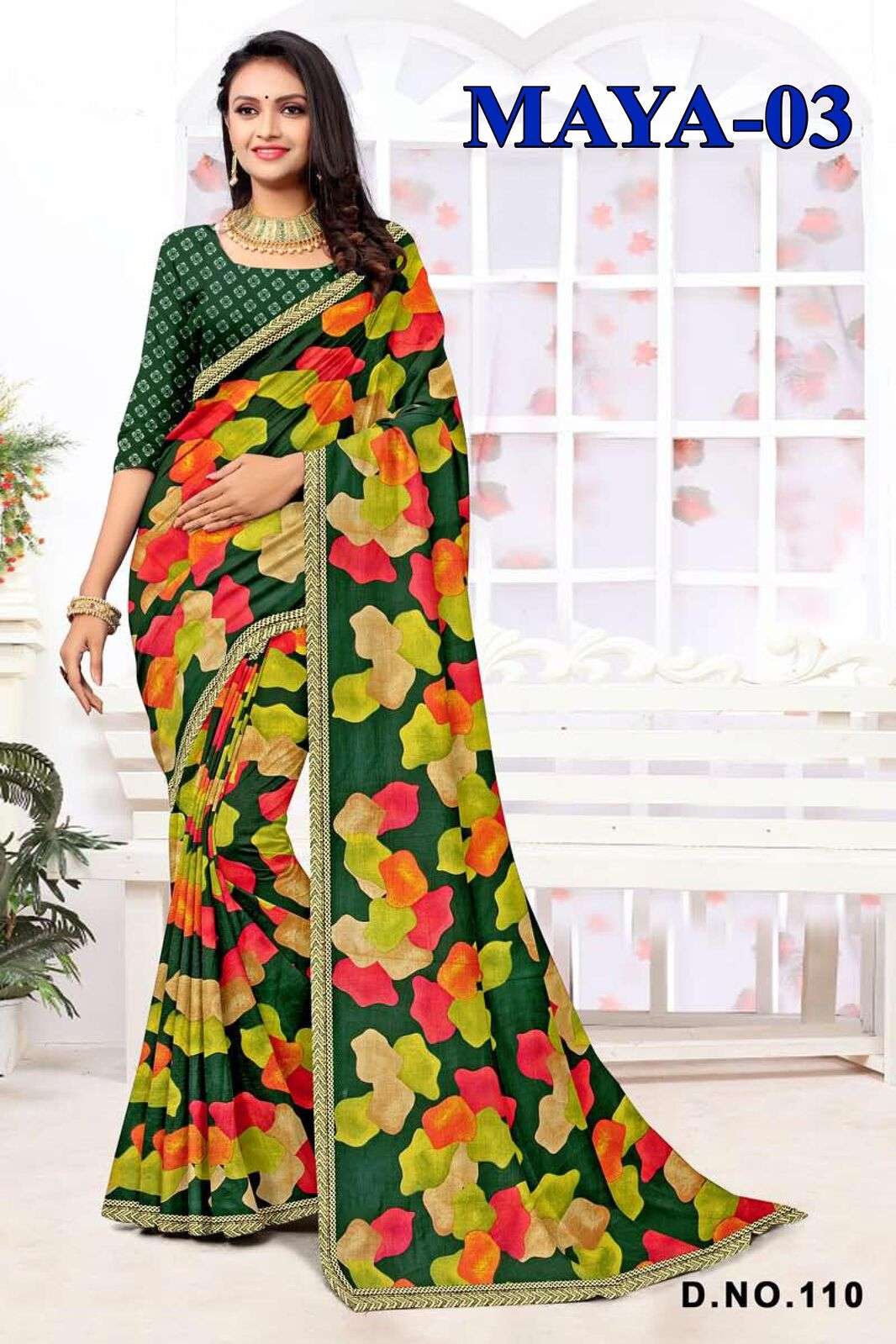 MAYA BY TEXOFAB STYLISH RANIAL FABRIC FOR EVERYDAY ELEGANCE SAREES