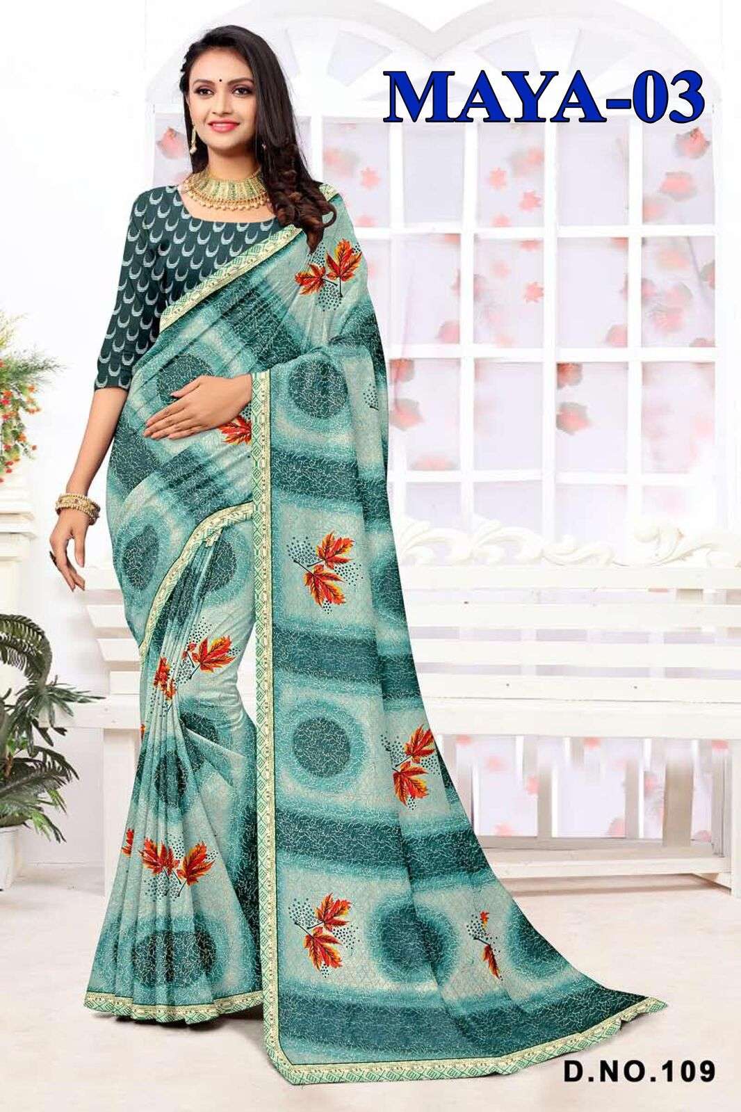 MAYA BY TEXOFAB STYLISH RANIAL FABRIC FOR EVERYDAY ELEGANCE SAREES