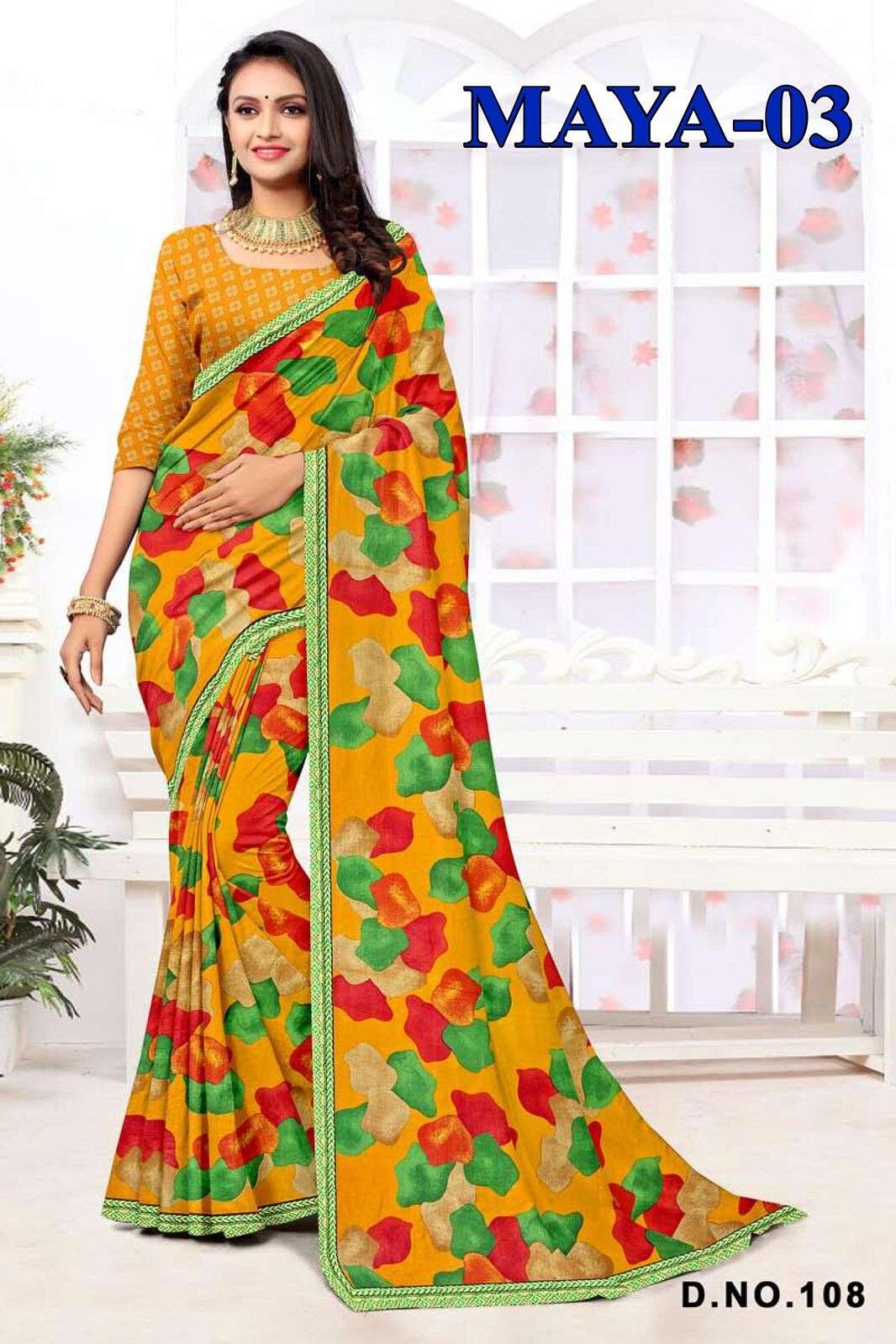 MAYA BY TEXOFAB STYLISH RANIAL FABRIC FOR EVERYDAY ELEGANCE SAREES