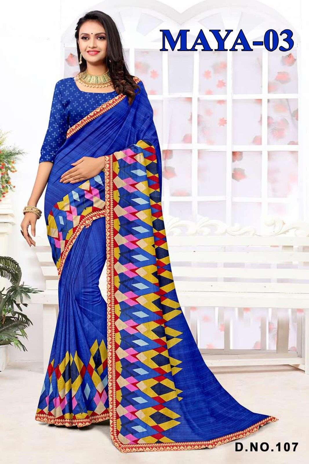 MAYA BY TEXOFAB STYLISH RANIAL FABRIC FOR EVERYDAY ELEGANCE SAREES