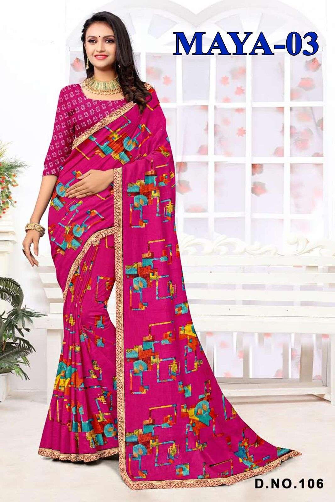 MAYA BY TEXOFAB STYLISH RANIAL FABRIC FOR EVERYDAY ELEGANCE SAREES