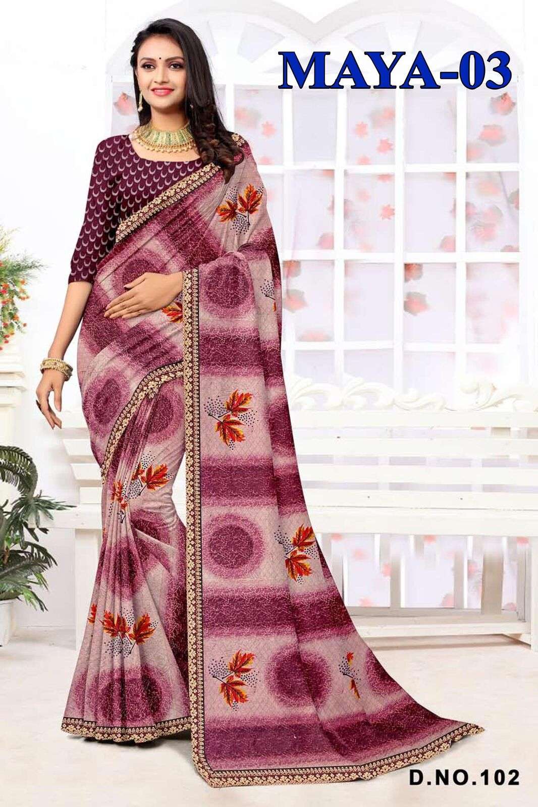 MAYA BY TEXOFAB STYLISH RANIAL FABRIC FOR EVERYDAY ELEGANCE SAREES