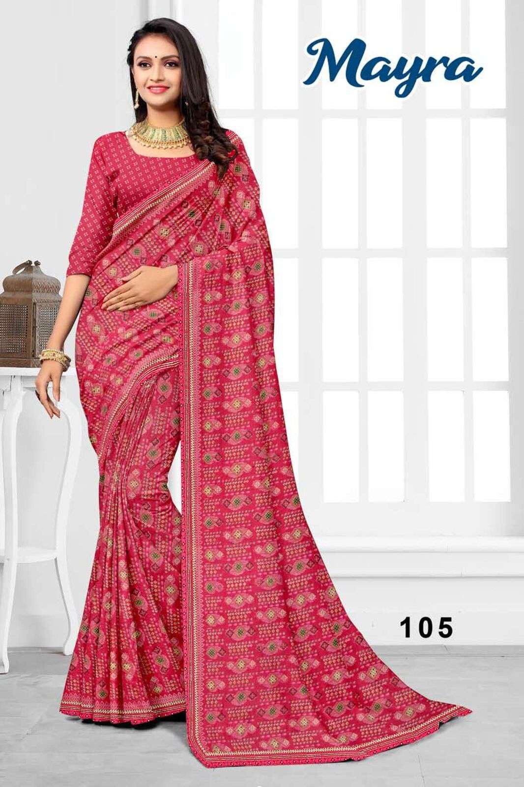 MAYRA BY TEXOFAB REGULAR WEAR RANIAL FABRIC PRINTED SAREES 