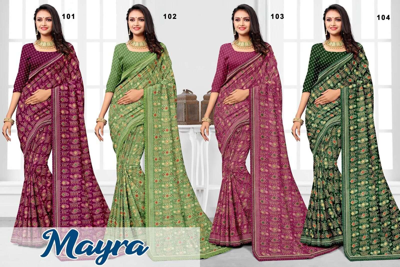 MAYRA BY TEXOFAB REGULAR WEAR RANIAL FABRIC PRINTED SAREES 