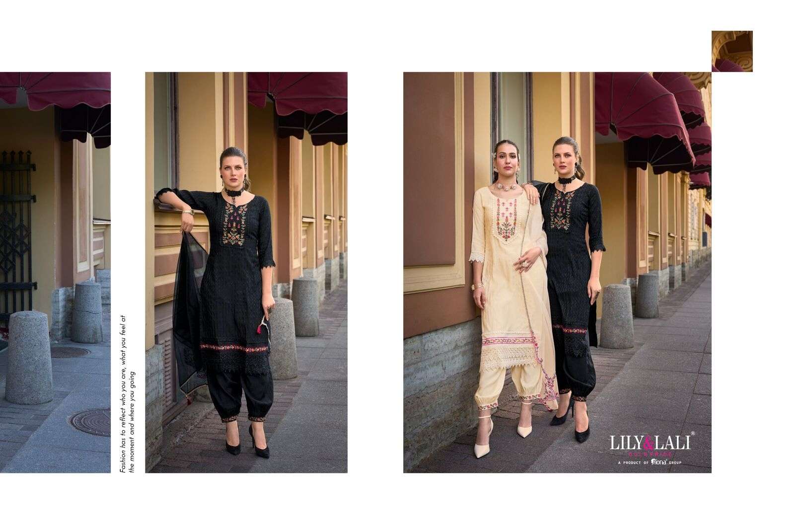 MEHWISH BY LILY & LALI JACQUARD SILK KURTI DUPATTA WITH AFGHANI STYLE BOTTOM 