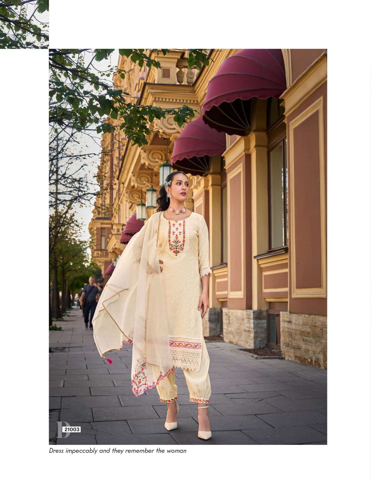 MEHWISH DESIGN NO-21003 BY LILY & LALI JACQUARD SILK KURTI DUPATTA WITH AFGHANI STYLE BOTTOM  