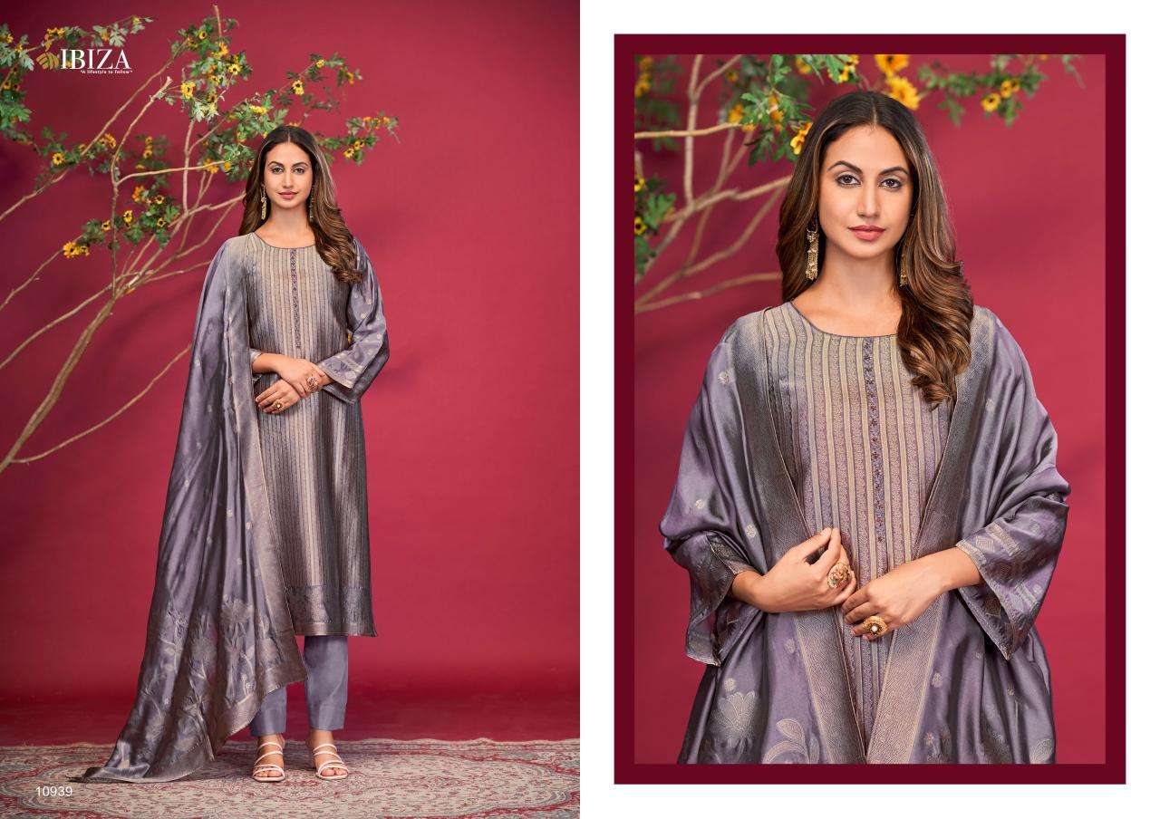 MILANA BY IBIZA PURE BANGLORY SILK JACQUARD WITH HANDWORK SALWAR SUITS 