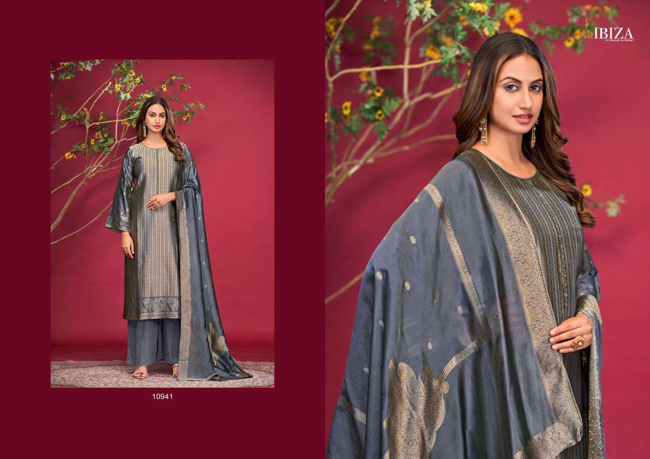 MILANA BY IBIZA PURE BANGLORY SILK JACQUARD WITH HANDWORK SALWAR SUITS 