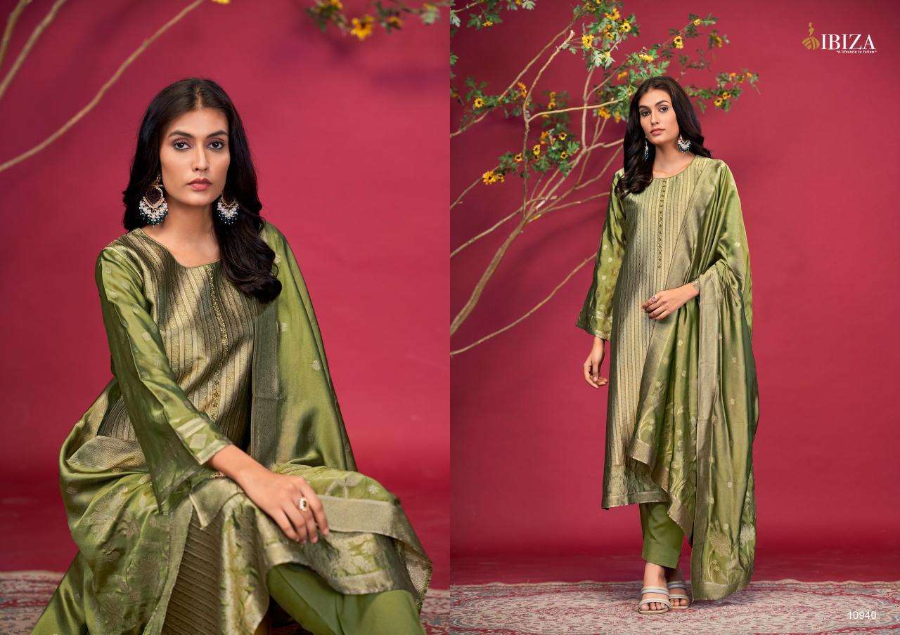 MILANA BY IBIZA PURE BANGLORY SILK JACQUARD WITH HANDWORK SALWAR SUITS 